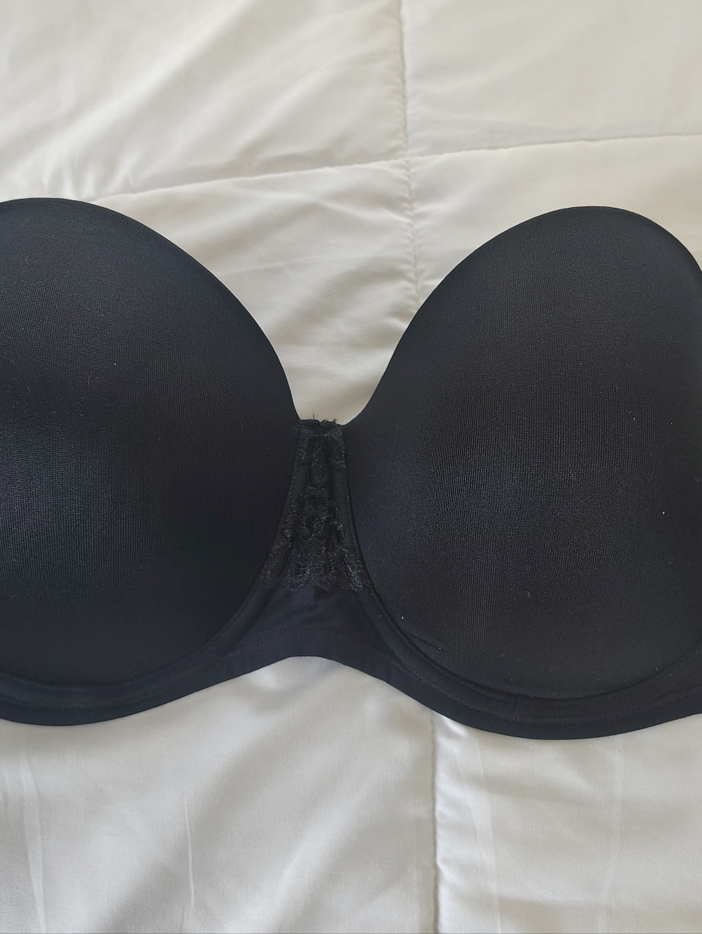 Vanity Fair Black Strapless Bra No Slip With Straps 40D